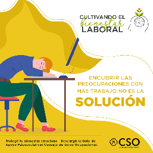 Encubrir las preocupaciones con más trabajo no es la solución.